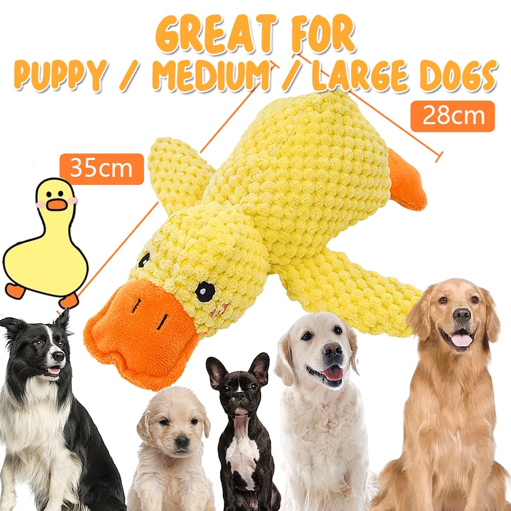 Speedy Panther Plüsch-Hundespielzeug für große Hunde, Quietschende Enten-Hundespielzeug, Weiches Welpenspielzeug für kleine, mittlere und große Hunde - 35 cm