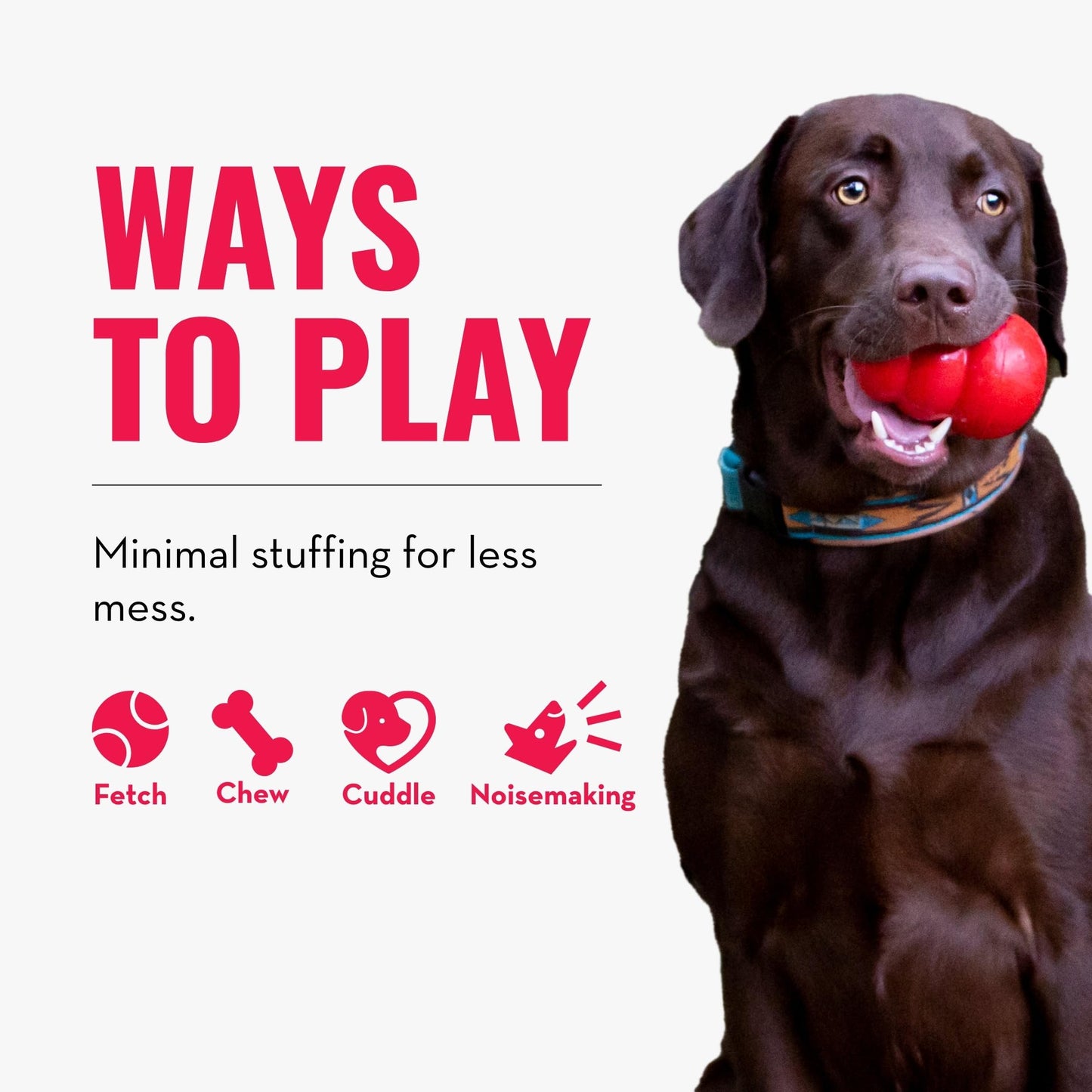 KONG Wild Knots Bear - Hundespielzeug aus Geknotetem Seil - Minimale Füllung - Für Kleine/Mittelgroße Hunde - Bär