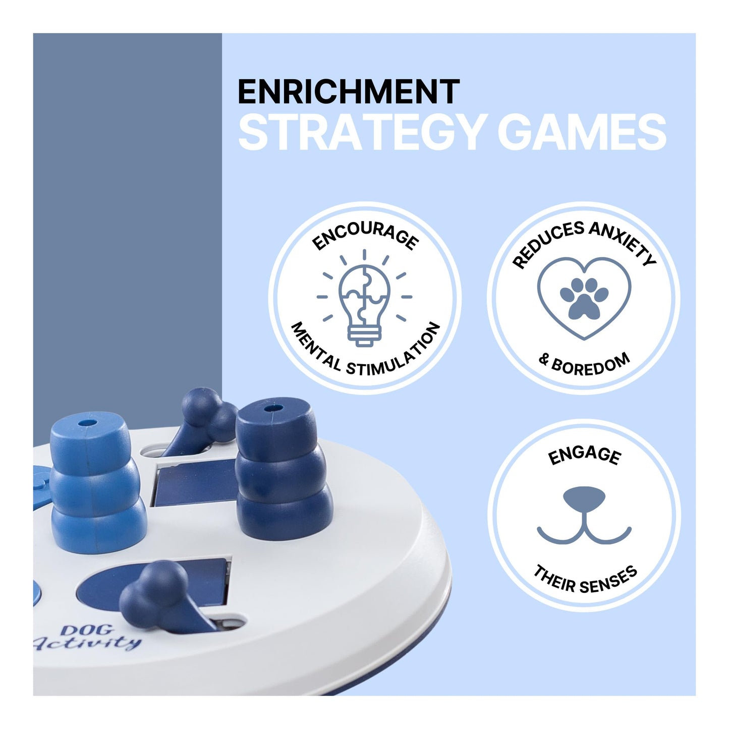 TRIXIE Flip Board Strategiespiel, Hundespielzeug für Fortgeschrittene, Level 2 Aktivität, Leckerli-Puzzle, interaktives Spiel, Bereicherung