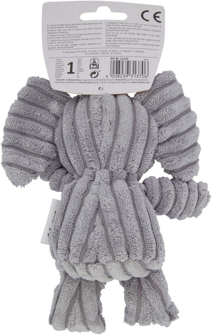 Vitakraft Safari Elefant, Spielzeug für Hunde, Hundespielzeug Kuscheltier, mit Quietscher, aus Cord (1 Stück)