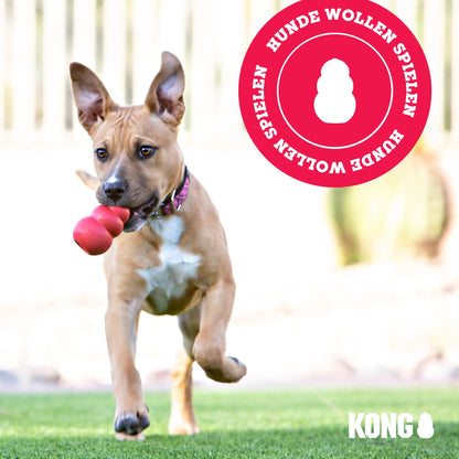 KONG Classic - Füllbares Hundespielzeug - Apportier- und Kauspielzeug für Hunde - Kann Mit Leckerlis Gefüllt Werden - Strapazierfähiges Naturkautschukmaterial - Für Große Hunde
