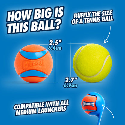 Chuckit! Ultra Ball Medium 1er Pack (2 Bälle) Multicolor