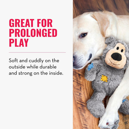 KONG Wild Knots Bear - Hundespielzeug aus Geknotetem Seil - Minimale Füllung - Für Kleine/Mittelgroße Hunde - Bär